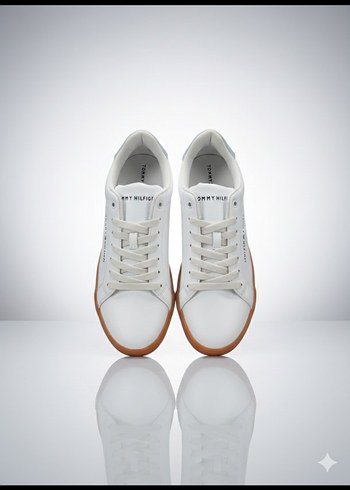 Beyaz Minimalist Erkek Spor Ayakkabı - Görsel 2