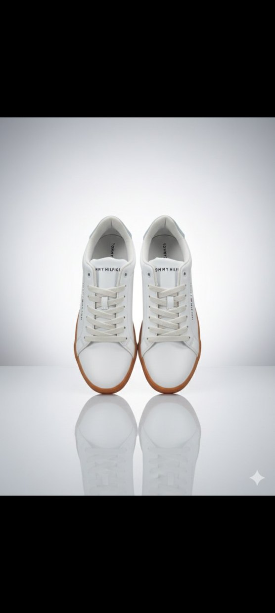 Beyaz Minimalist Erkek Spor Ayakkabı - Görsel 2