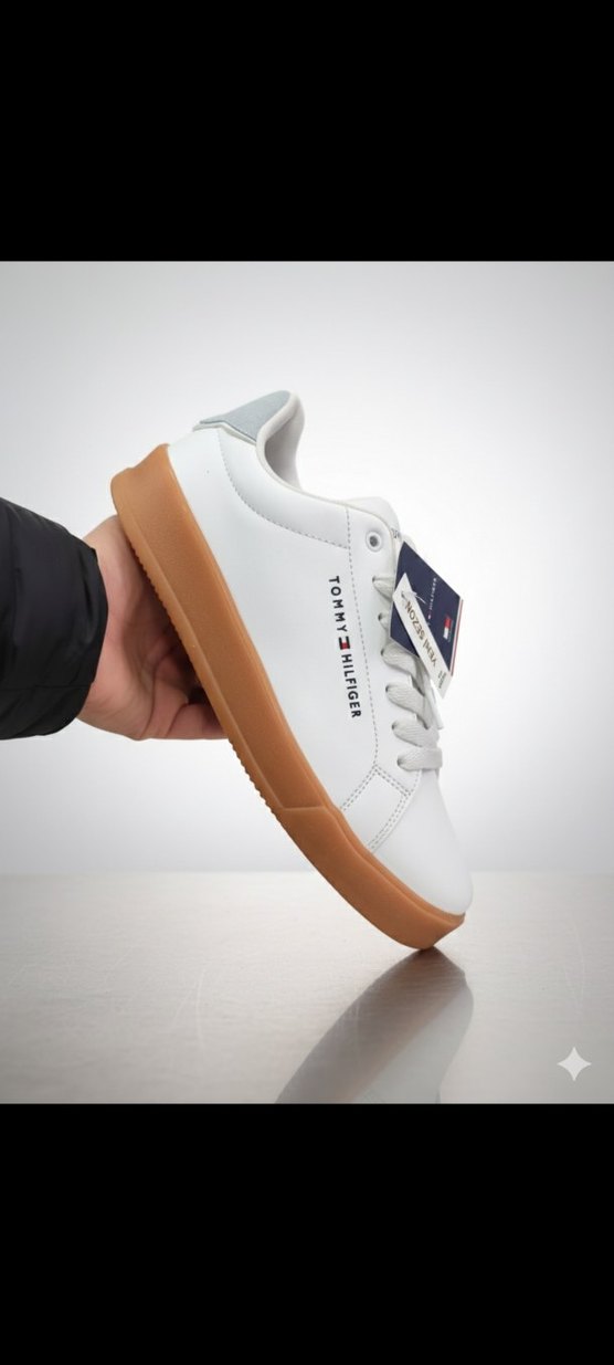 Beyaz Minimalist Erkek Spor Ayakkabı - Görsel 3