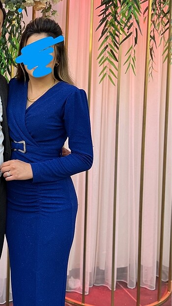 m Beden mavi Renk Gece elbisesi