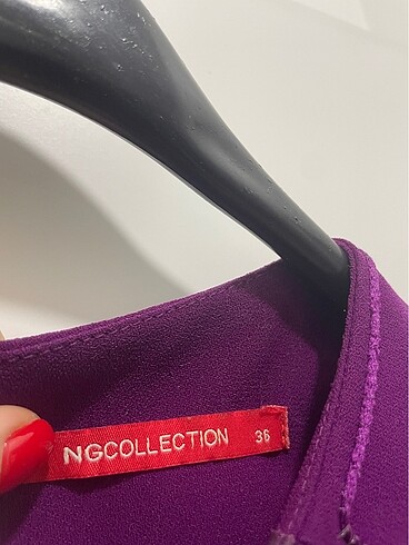 36 Beden mor Renk Ng style 36 beden Mürdüm Elbise