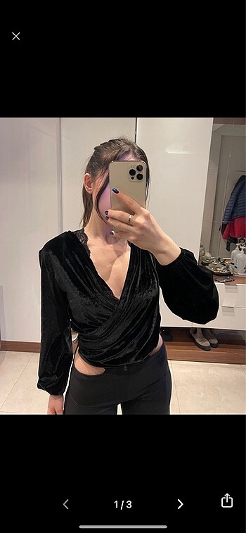 Kadife şık bluz