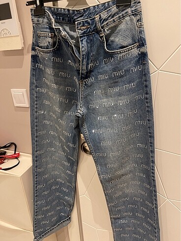 Zara Miu miu taşlı jean