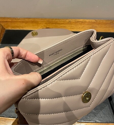  Beden camel Renk Yves saint laurent deri çanta
