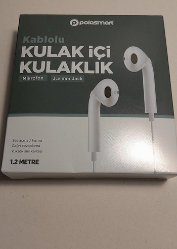 Polo smart Kablolu kulak içi kulaklık mikrofon 3.5 mm jack