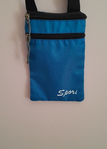 Sportive Mavi Fermuarlı Spor Erkek Omuz Çantası
