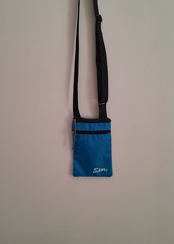 Mavi Fermuarlı Spor Erkek Omuz Çantası
