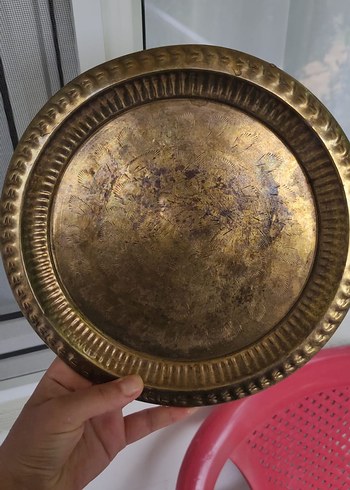 Diğer Diger Parlak Altın Renkli Bohem Tarzı Tabak