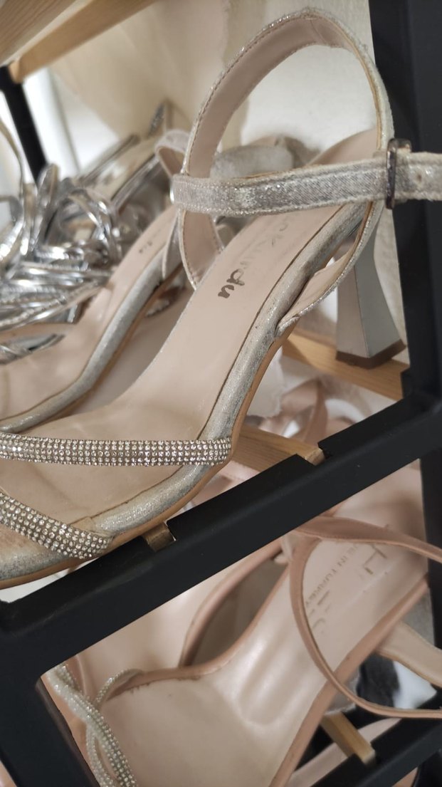 Bej Süet Stiletto Topuklu Kadın Ayakkabı - Görsel 2