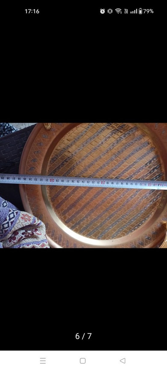 Diger Altın Renkli Yılan Desenli Tepsi - Görsel 3