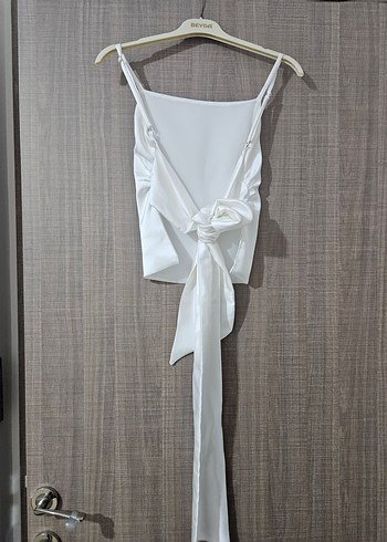 Zara Zara Beyaz Askılı Mini Kadın Atlet