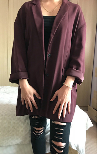 l Beden bordo Renk Ceket/blazer