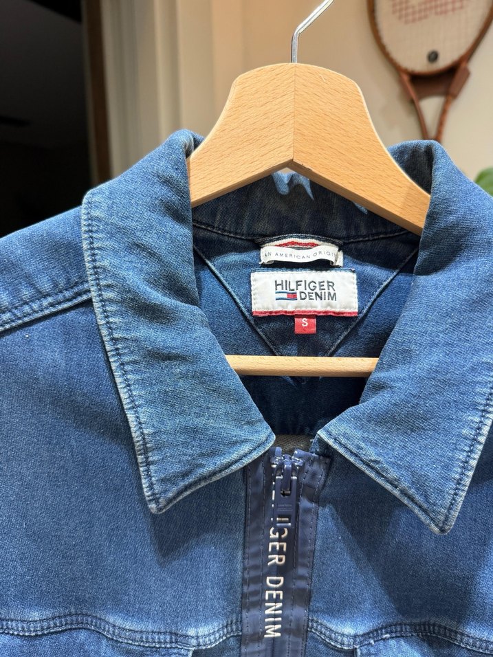 Tommy Fermuarlı Denim Ceket - Görsel 3
