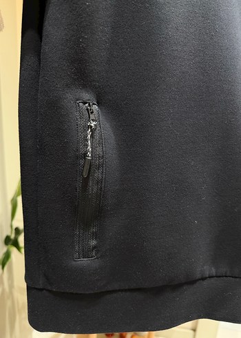 Siyah Fermuarlı Kadın Sweatshirt - Görsel 3