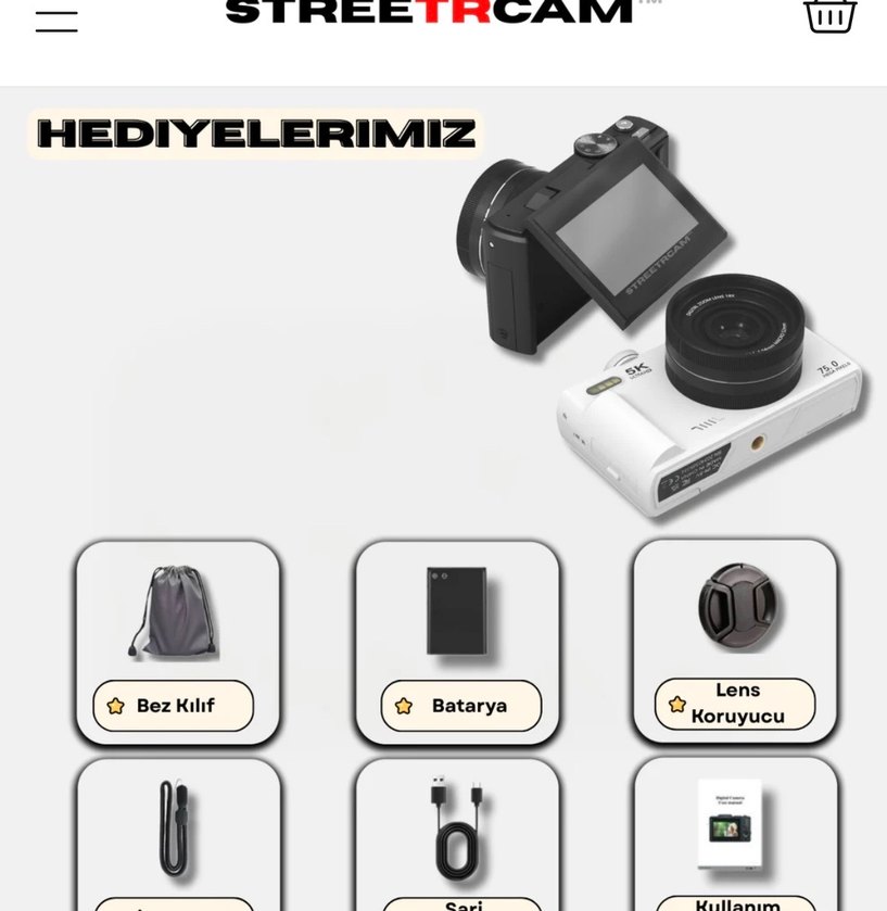 Beyaz 5K Ultra HD Dijital Kamera - Görsel 4