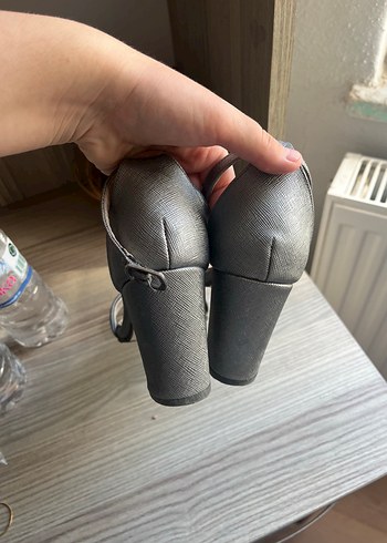 Gri Kadın Topuklu ayakkabı - Görsel 3