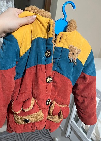 Çok Renkli Kapüşonlu Erkek Çocuk Mont - Görsel 2