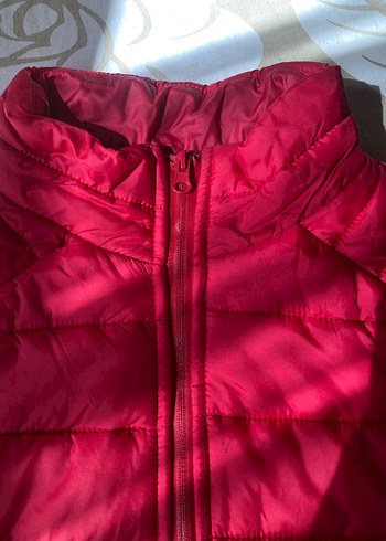 Kadın Kırmızı Fermuarlı Şişme Yelek - Görsel 5