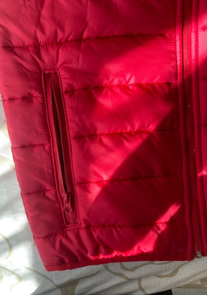 Kadın Kırmızı Fermuarlı Şişme Yelek - Görsel 3