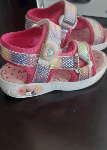 Kız Çocuk Pembe Bağcıksız Renkli Sandalet - Görsel 4