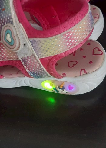 Kız Çocuk Pembe Bağcıksız Renkli Sandalet - Görsel 3