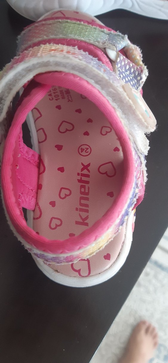 Kız Çocuk Pembe Bağcıksız Renkli Sandalet - Görsel 5