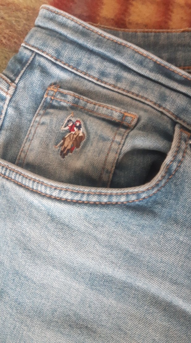 Renkli Baskılı erkek  Kot Pantolon - Görsel 3