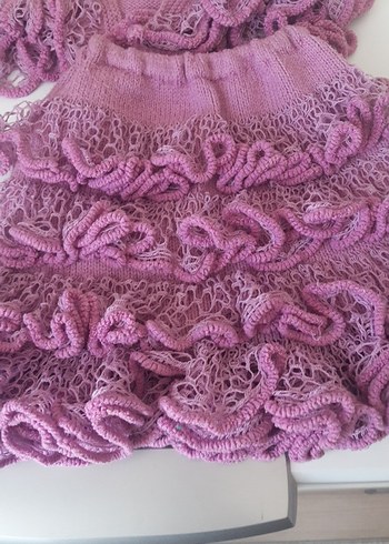 Diger Mor Fırfırlı Kız Çocuk Etek - Görsel 4