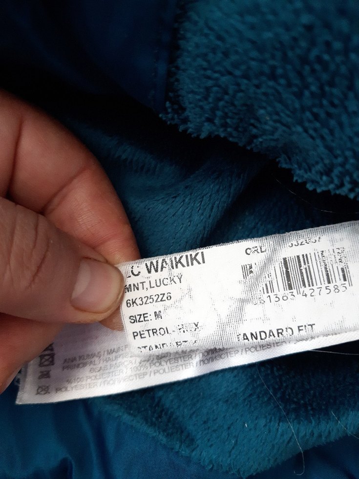 Kadın Mavi Midi Kaban, Kürklü Kapüşonlu - Görsel 3