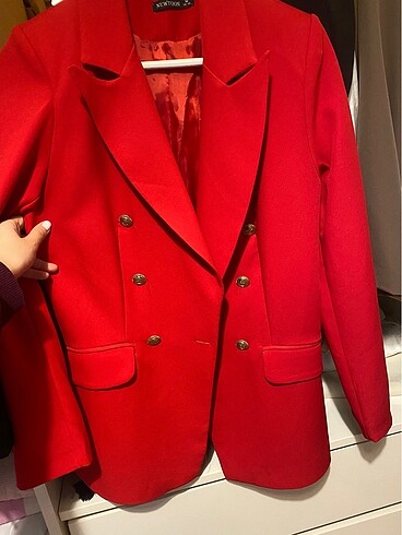 s Beden Kırmızı Blazer