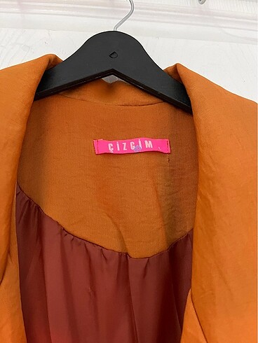 l Beden turuncu Renk Blazer ceket