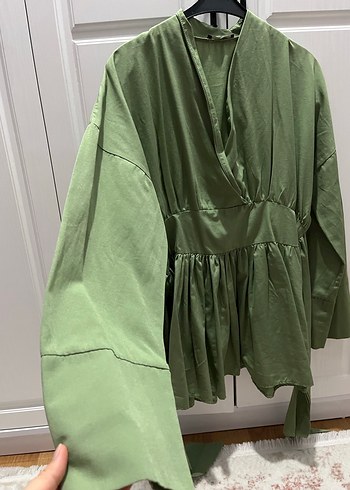 Yeşil Bohem Salaş Kadın Sabahlık - Görsel 2