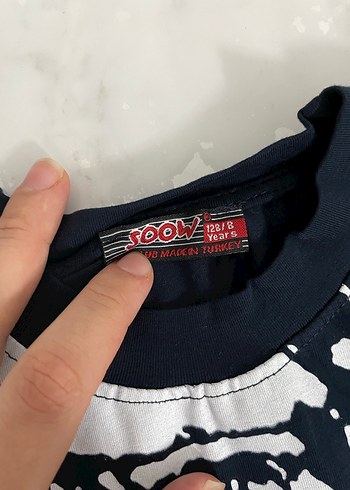 s Beden Erkek Siyah Beyaz Tie-Dye Oversize Tişört