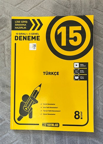 8 sınıf hız yayınları test kitapları hepsi sıfırdır - Görsel 5