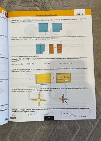 8. Sınıf hız yayınları Geometri Soru Bankası - Görsel 2