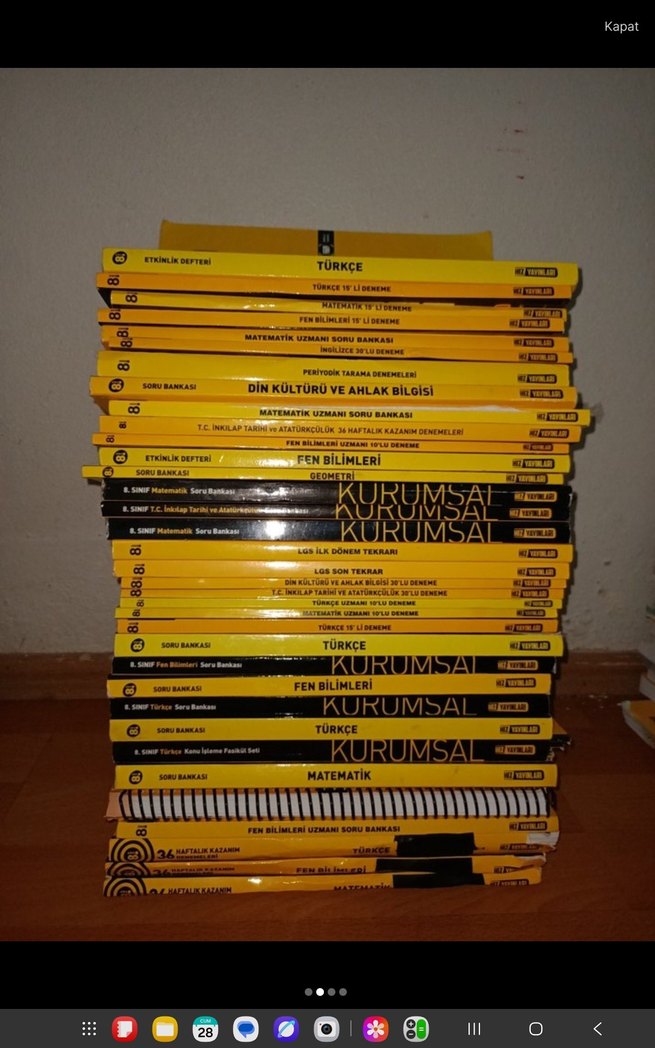 8 sınıf hız yayınları test kitabı tanesi 85-100 tl - Görsel 2