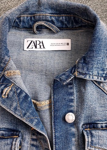 Kadın Mavi Düğmeli Denim Ceket - Görsel 2