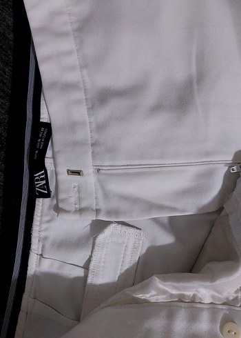 Kadın Beyaz  Kumaş Pantolon - Görsel 2