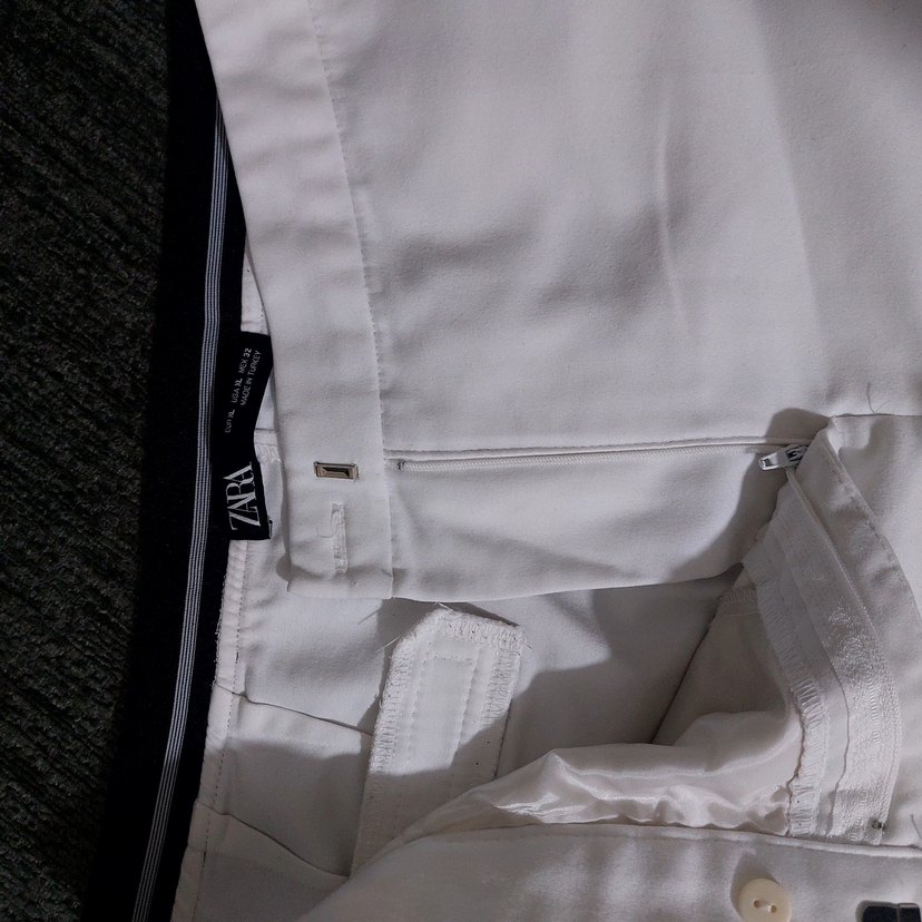 Kadın Beyaz  Kumaş Pantolon - Görsel 2