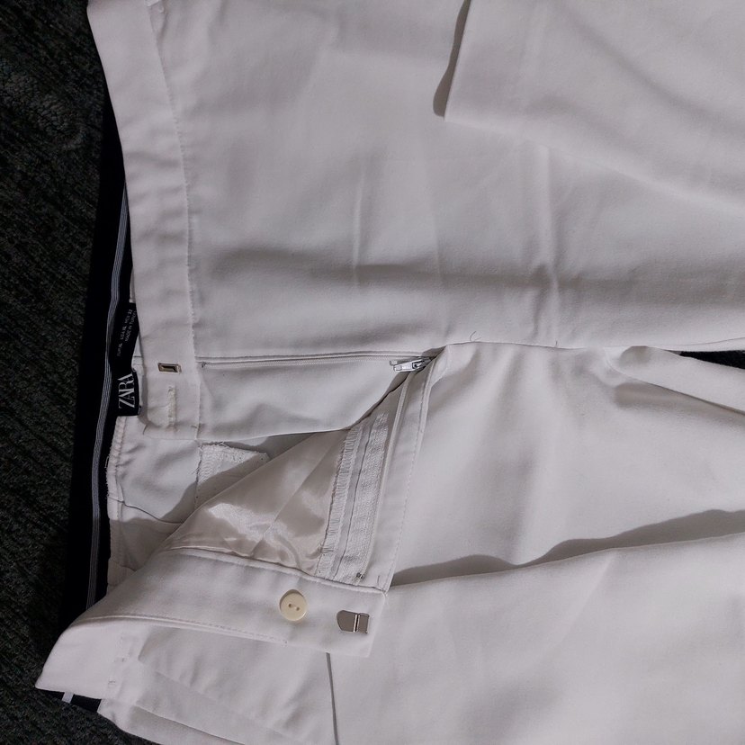 Kadın Beyaz  Kumaş Pantolon - Görsel 4