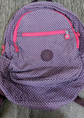 Mor Puantiyeli Fermuarlı Kiz Sırt Çantası - Görsel 3