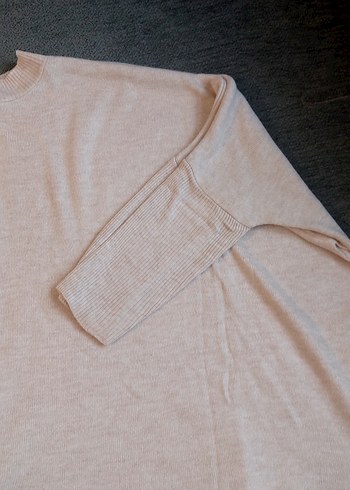 Bej Kadın Triko panço - Görsel 2