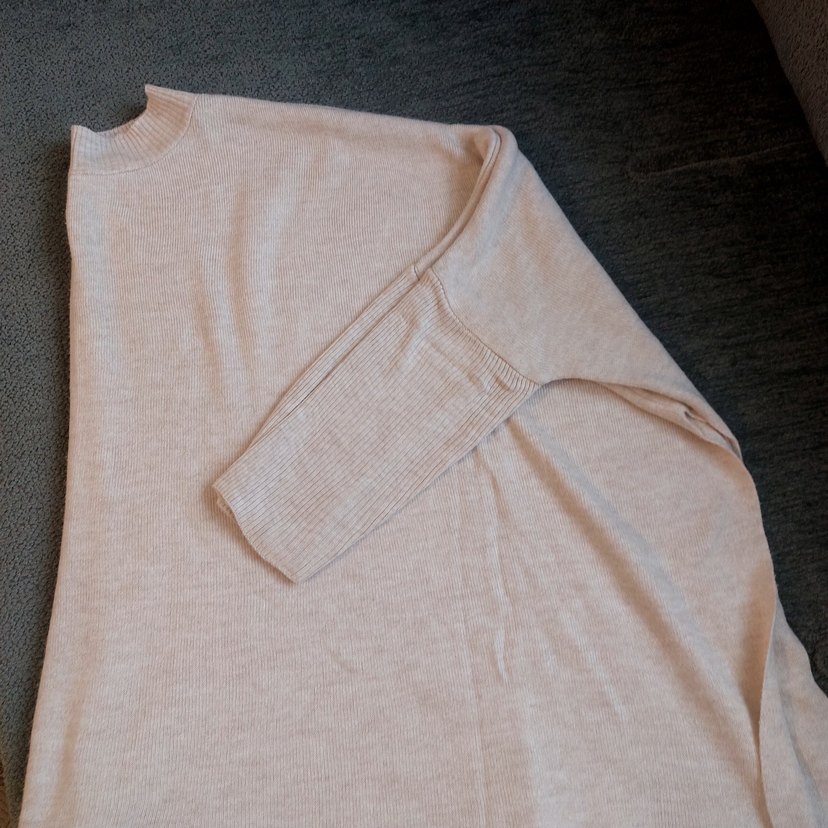 Bej Kadın Triko panço - Görsel 2