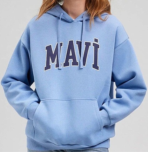 Mavi sweatshirt kadın