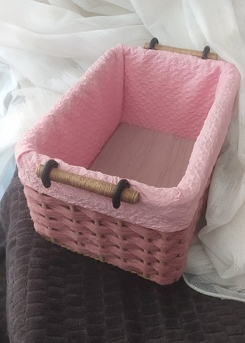 Pembe Pastel Renkli Sepet