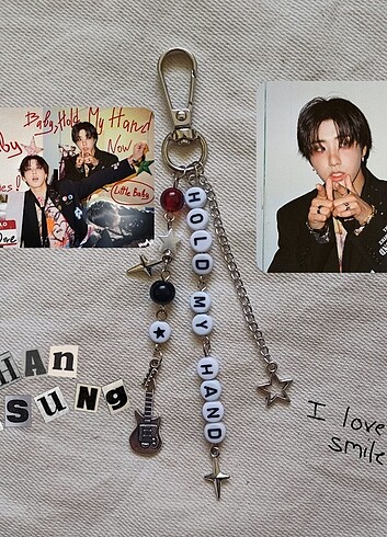 Stray Kids Han Jisung Hold My Hand Anahtarlık/Çanta Süsü 