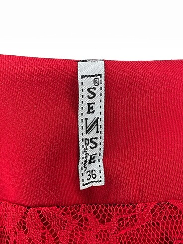 36 Beden kırmızı Renk Sense Blazer %70 İndirimli.