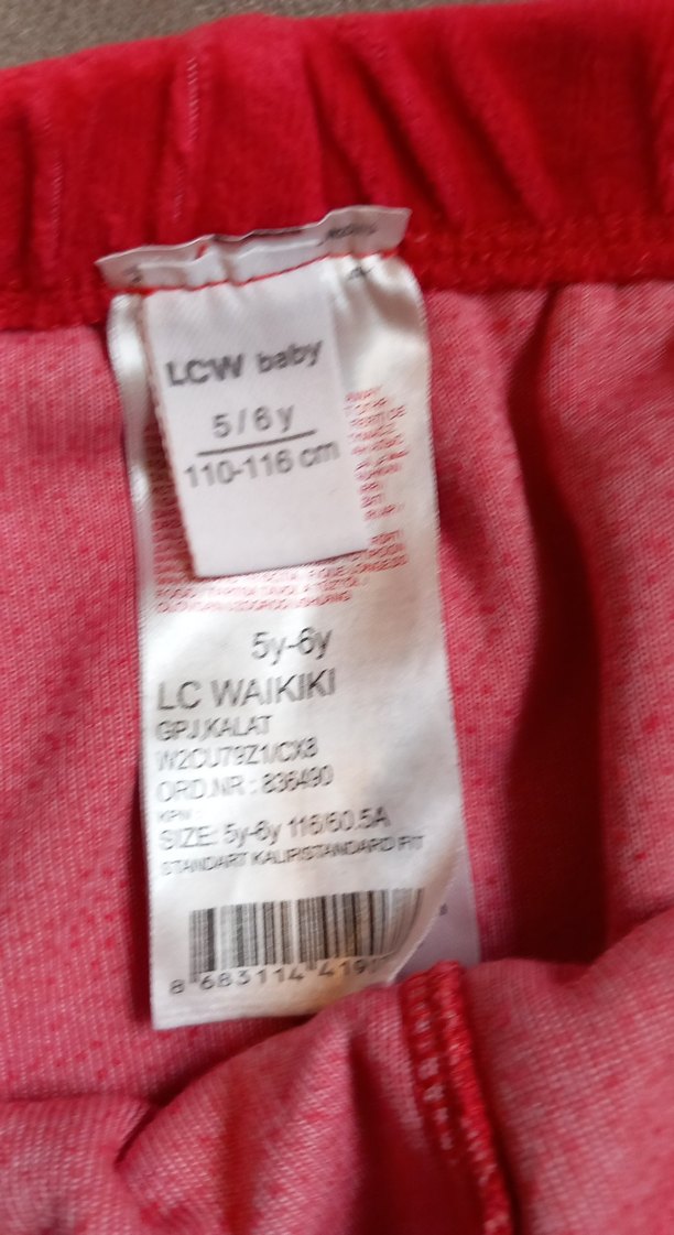 erkek Çocuk Kırmızı Basic Eşofman Altı - Görsel 2