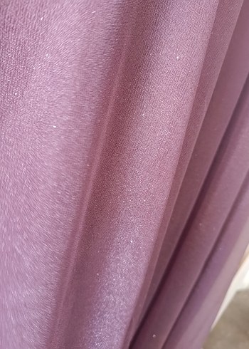 Uzun Mor Drapeli Abiye Elbise - Görsel 5