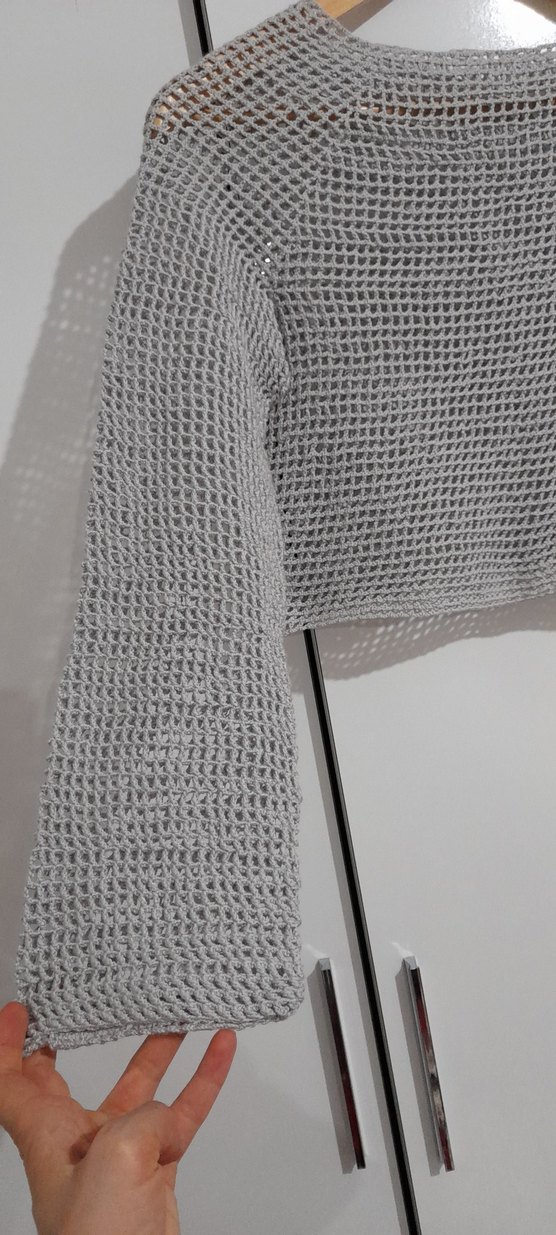 Gri Örgü Kadın Uzun Kollu Kazak - Görsel 3